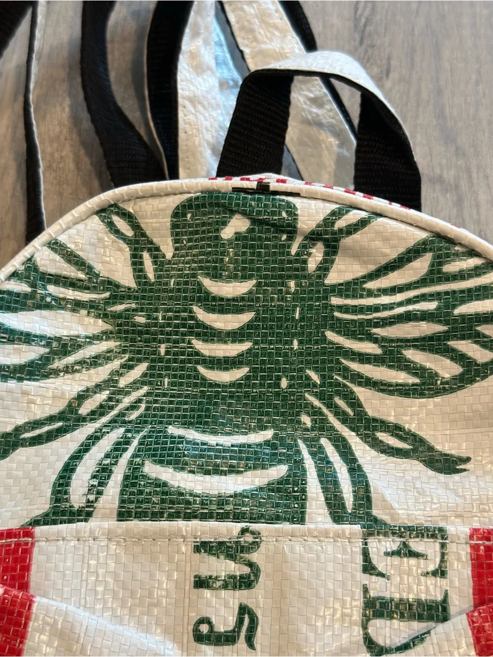 Cement Ethically Handmade Upcycled Sack Mini Backpack 10x8